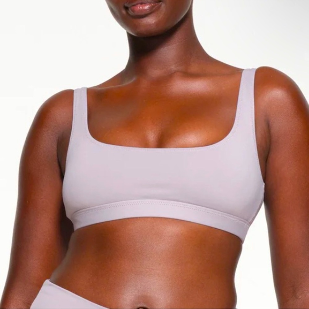 NWT SKIMS Recycled Swim TANK BIKINI TOP limited edition Color: CHROME Size: XL